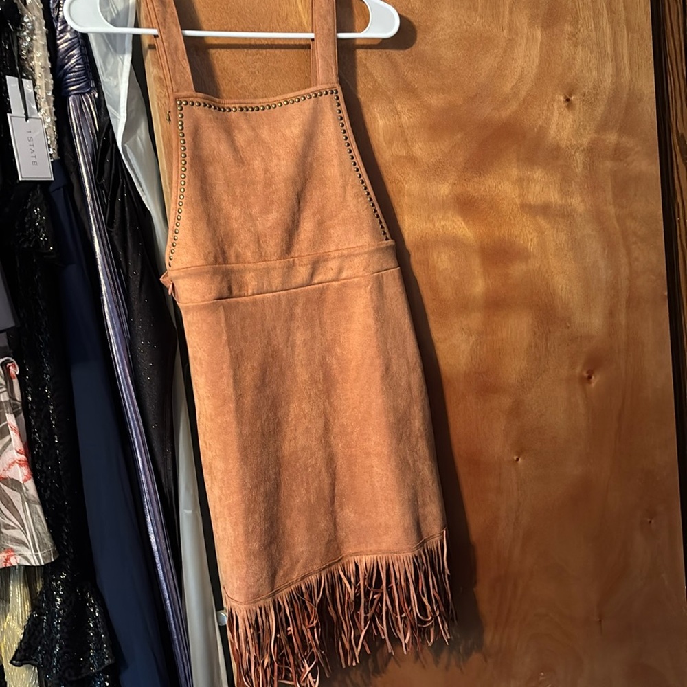 SHEIN Overall Fringe Western Dress
